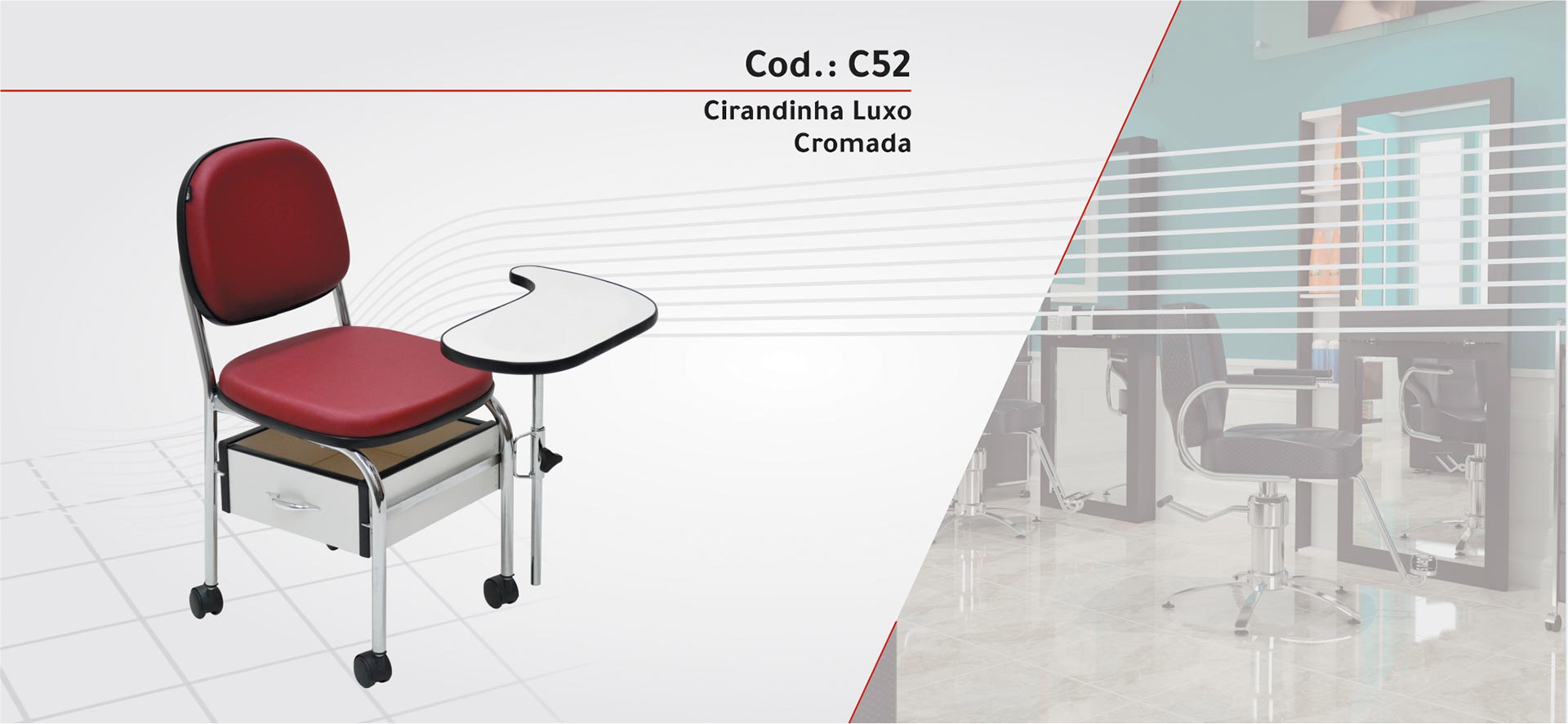 C52 - Cirandinha Luxo Cromada