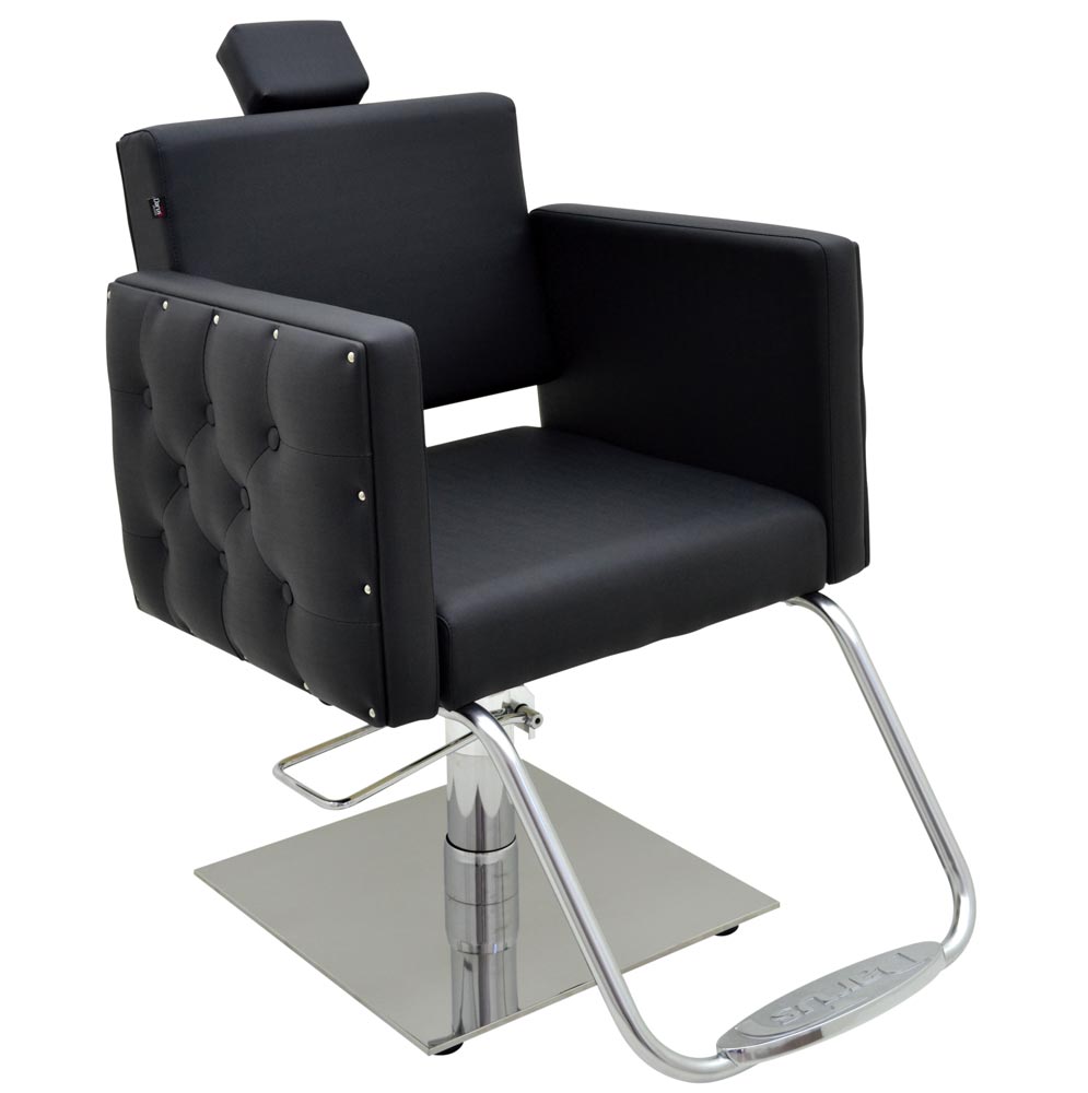 Cadeira Poltrona Hidráulica Letícia Maquiagem Reclinável - Fabricante:  Darus Design - Cor: Champanhe Acetinado